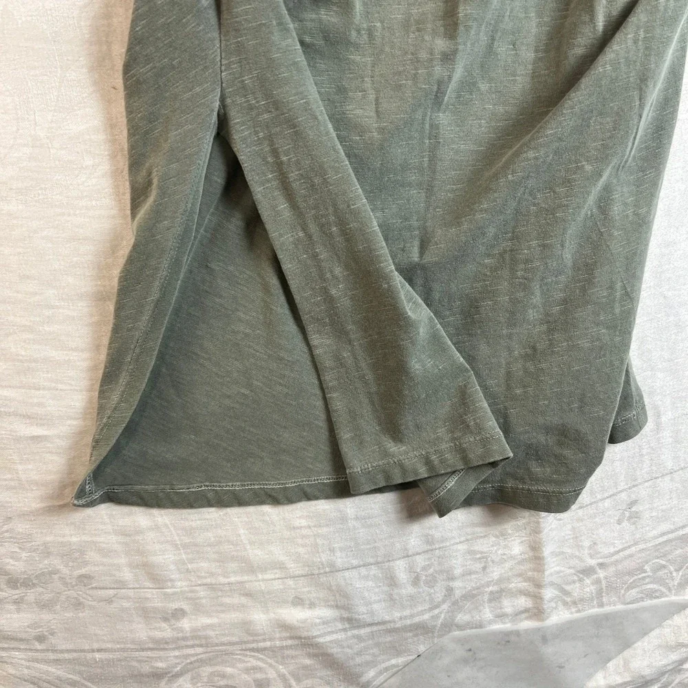 SUNDRY Maxi Dress Size 2 Ruched Side Tie Tank Olive‎ Green Made USA